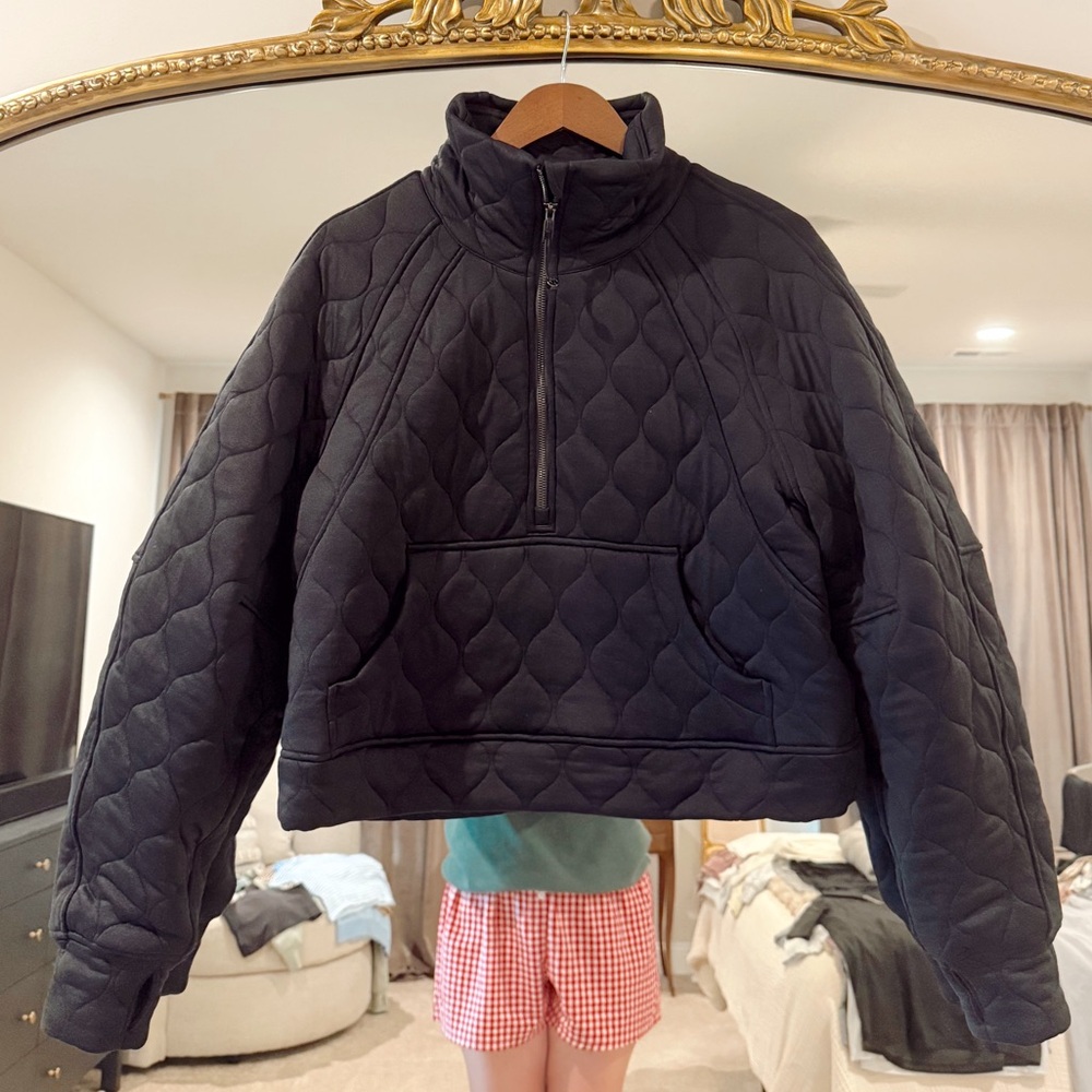 Scuba Oversized Quilted Half Zip